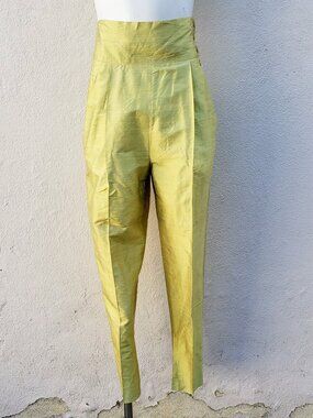 Callaghan high waist slub silk slim pants